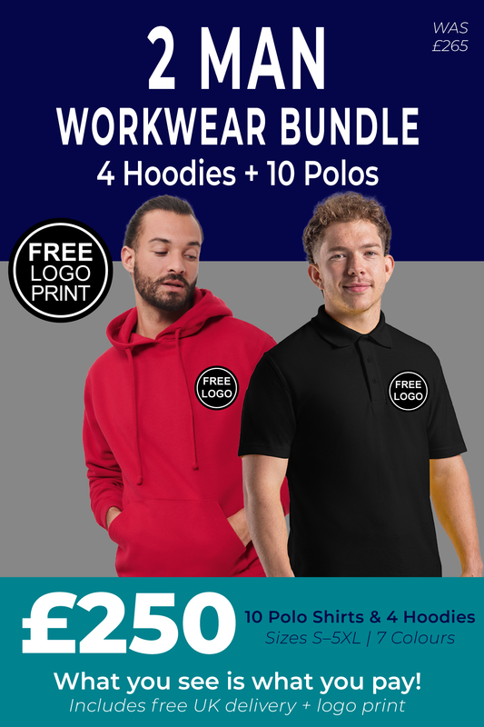 2 Man Workwear Bundle Hoodies and Polos