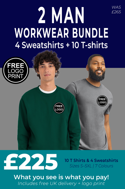 2 Man Workwear Bundle Sweatshirts and T-shirts