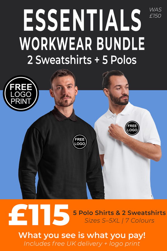 Essential Workwear Bundle Sweatshirts and Polos