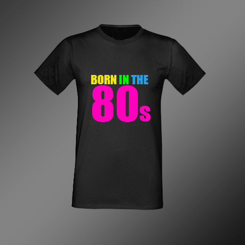 Born in the 80's - woman's t-shirt retro 80's style
