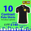 10 Personalised ORN Silverswift 2 tone Polo shirts