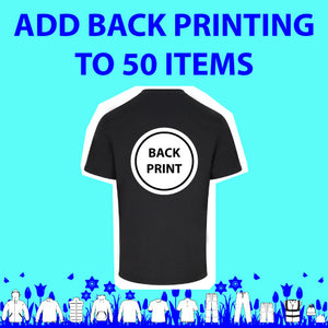 50 back printing
