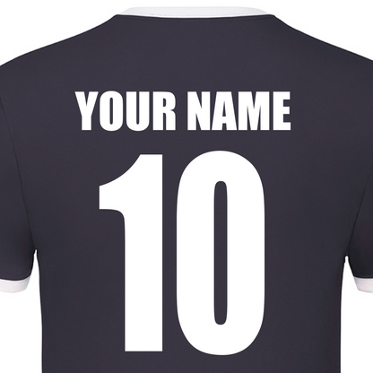 Personalised Retro Scotland Crest Ringer T-Shirt