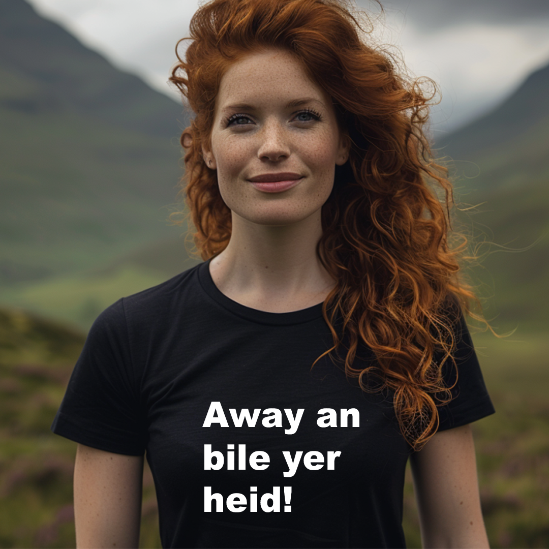 Away an Bile Yer Heid T-Shirt – Funny Scottish Slogan Tee