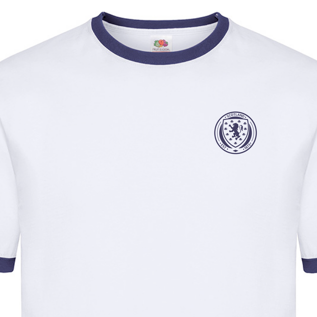Personalised Retro Scotland Monochrome Crest Ringer T-Shirt
