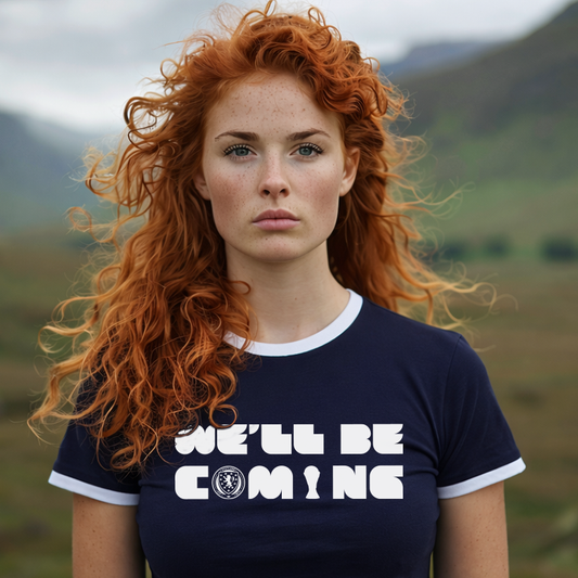 Scotland "We'll Be Coming" Tartan Army T-Shirt