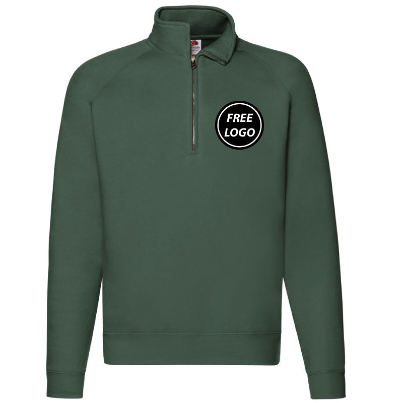bottle-green-quarter-neck-zipped-sweatshirt