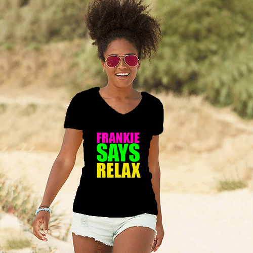 Frankie says relax - woman's t-shirt retro 80's style