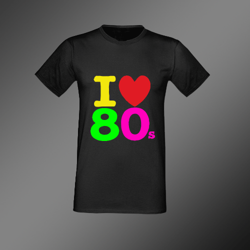 I love the 80's - woman's t-shirt retro 80's style