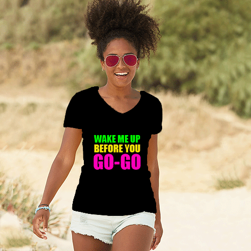 Wake me up before you go go - woman's retro 80's style Outside the Box